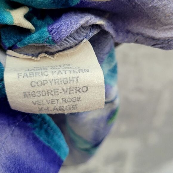 Vintage Jams World Floral Button Down Shirt Size XL - Picture 7 of 8